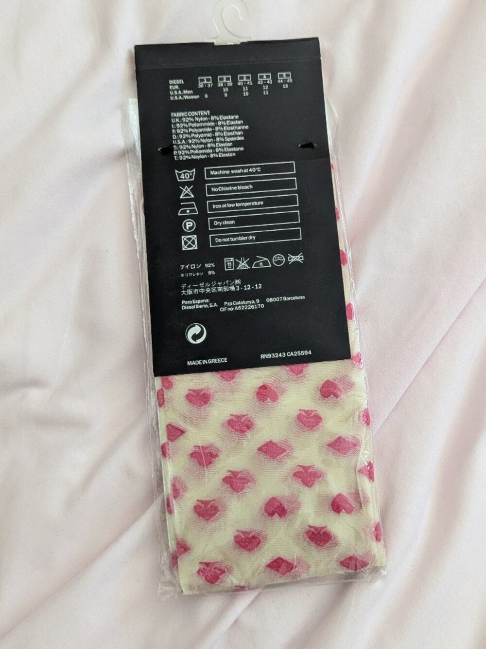 NIB Diesel Pink Suits Pattern Highroller Socks 1 - Picture 4 of 9